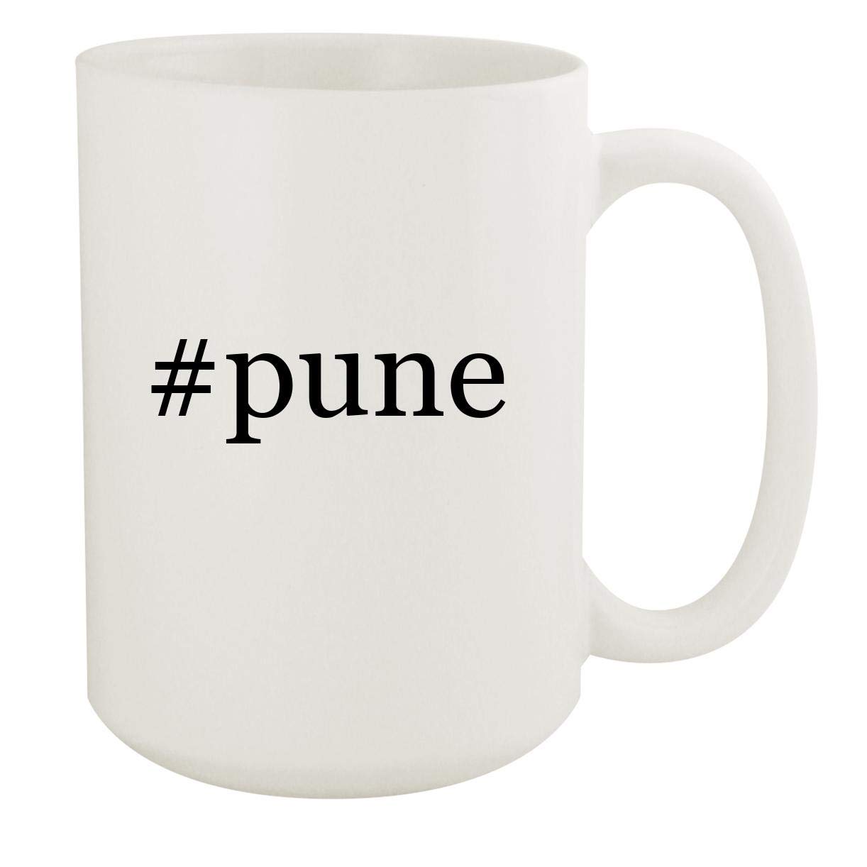 #pune - 15oz Hashtag White Ceramic Coffee Mug