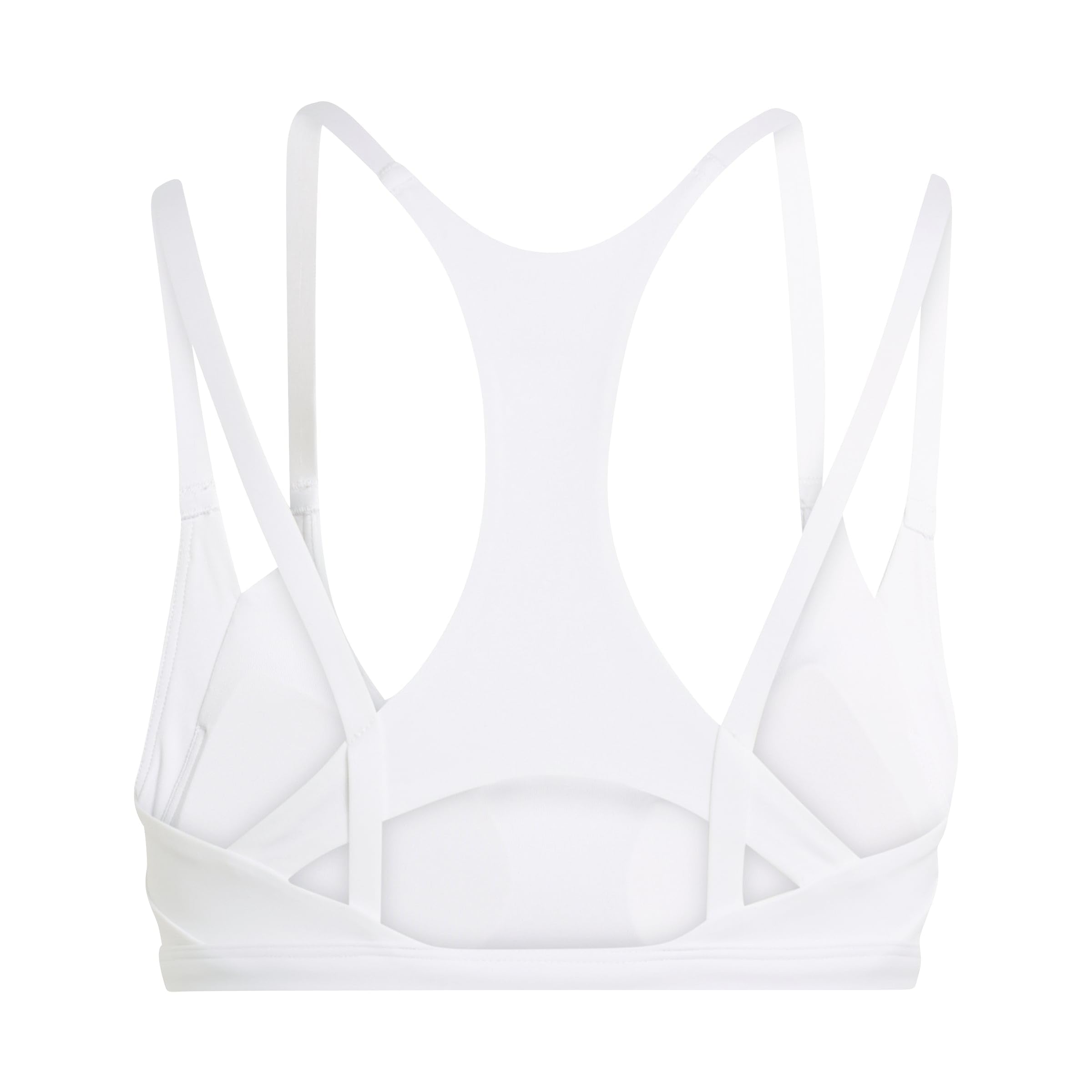 adidas dames Optime Workout Strappy Light Support Bra, white, L