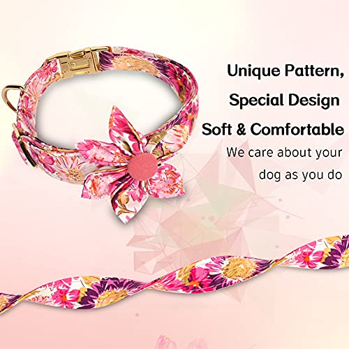 Girl Dog Collar with Flower, Adjustable Cute Dog Collar, Soft & Durable Floral Dog Collar for Small Medium Large Dogs… - Image 8