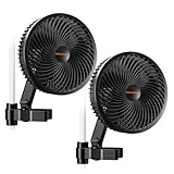 Spider Farmer 2-Pack Grow Tent Clip Fan 6', EC Motor, Custom 10 Dynamic Wind Speeds and 10-Level Oscillation, Weatherproof IP-54, Powerful Airflow but Quiet for Hydroponics Circulation Cooling
