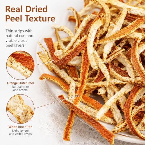 HoowCee Dried Tangerine Peel Strips (Chen Pi), 200g/7.05oz, Pure Natural 陈皮 - 2