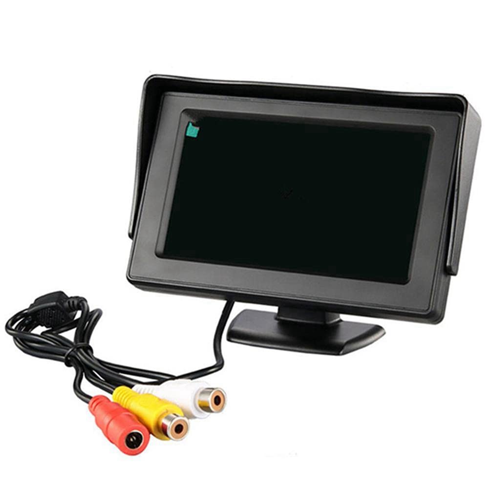 CáMara de VisióN Trasera Amplio Pantalla LCD TFT de 4,3 Pulgadas o Monitor VisióN una Prueba de Agua Copia de Seguridad de Marcha AtráS, CáMara de Monitor