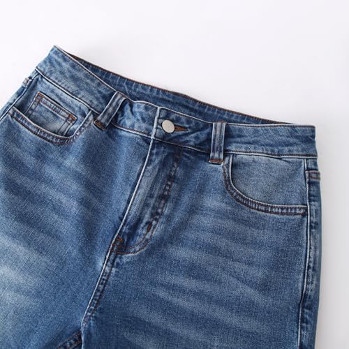 Women's Stretch Bootcut Denim Pant Flare Jean Slim Fit Casual Jean with Belt3