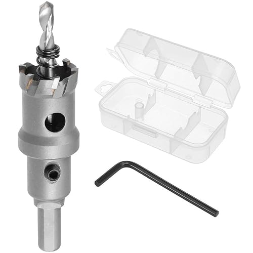 Miniatura 5 de Sierra de agujero TCT de 0.945 in, abridor de taladro con punta de carburo de tungsteno de 1516 pulgadas de diámetro de corte, para placa de metal