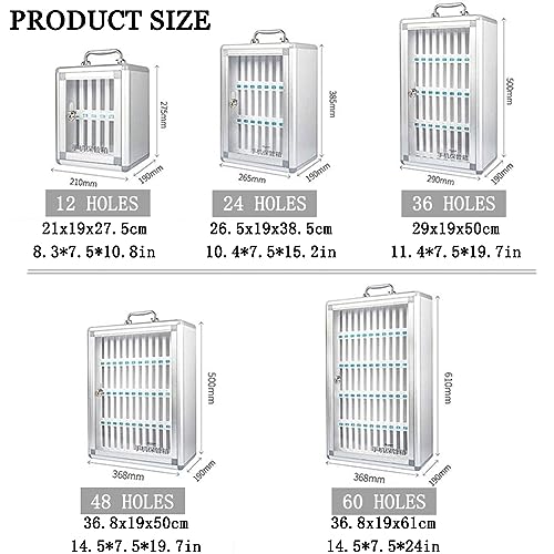 Armoire de rangement en métal pour téléphone argenté 36 trous - 8