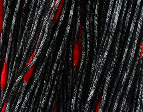Image of Knitting Wool, Flite Joy Black Red 500 GMS Best Used with Knitting Needles, Crochet Needles Medium Thick Wool Yarn for Knitting.-TE Art-BGI
