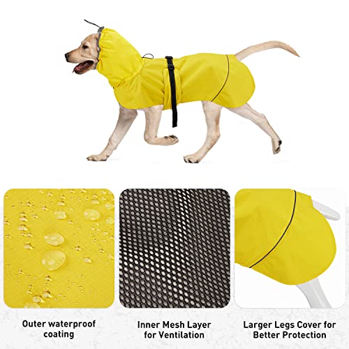 Regenmantel Für Große Hunde – Mit Reflektierenden Streifen, Verstellbar Und Extra Warm