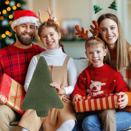 árvore de Natal 3D Almofada - Almofada de brinquedo de pelúcia 3D - Travesseiro macio do luxuoso do