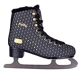 worker Women's Figure Skating Ice Skates Kelly Black/Grey ThermoFit Inner Lining Size 36, 37, 38, 39, 40, 41, 42, 43, 42