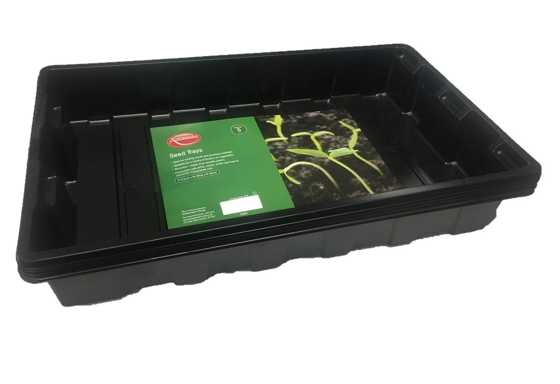 Pack Of 5 Large Plastic Seed Trays Propagation Seeding Gravel Water Tray 37cm