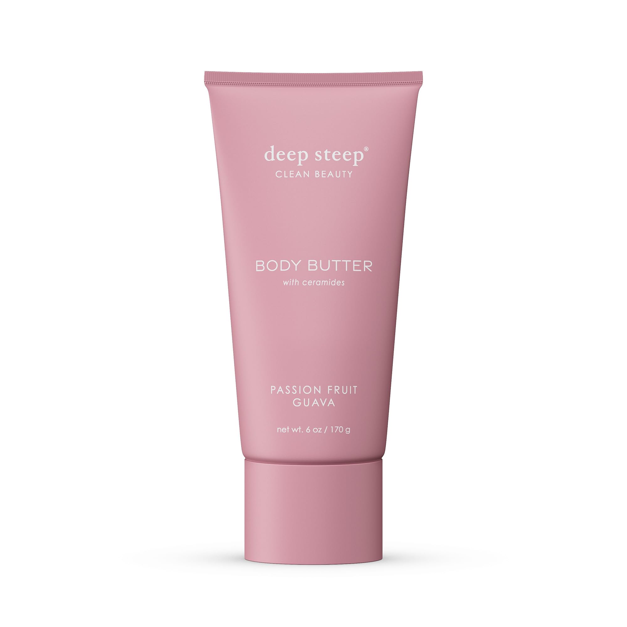 Deep Steep Body Butter, Passion Fruit Guava, 6 oz – Rich Moisturizer with Ceramides, Coconut Oil, Argan Oil & Aloe Vera – Vegan, Clean Beauty, Smooth & Hydrated Skin