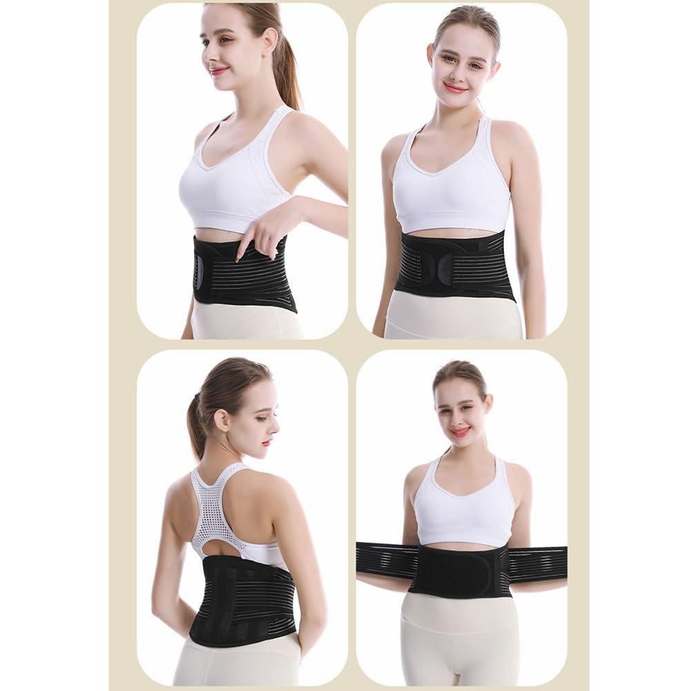 Protezioni per la Zona Lombare, Terapia Magnetica autoriscaldante alleviare Il Mal di Schiena ernia(Black,S/Small)