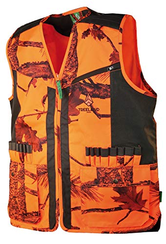 Chaleco caza camuflaje naranja Forest Treeland T254 (M)
