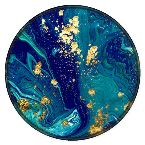 ITNRSIIET Tapis de Souris Rond, Mouse Pad pour Ordinateur PC Bureau Portable, Étanche Surface Lisse, Base Antidérapante en Caoutchouc, avec Bord Cousu,...