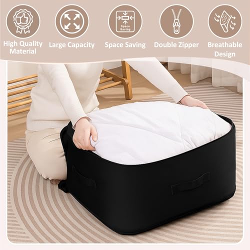 Image of JD FRESH 1 Pcs Nylon Ultra Space Saving Compression Organizer Bag /Storage Bags With Zipper /Compression Storage Bags For Clothes /Large Capacity Organizer Bag for Comforters /Blankets /Travel- XL Size