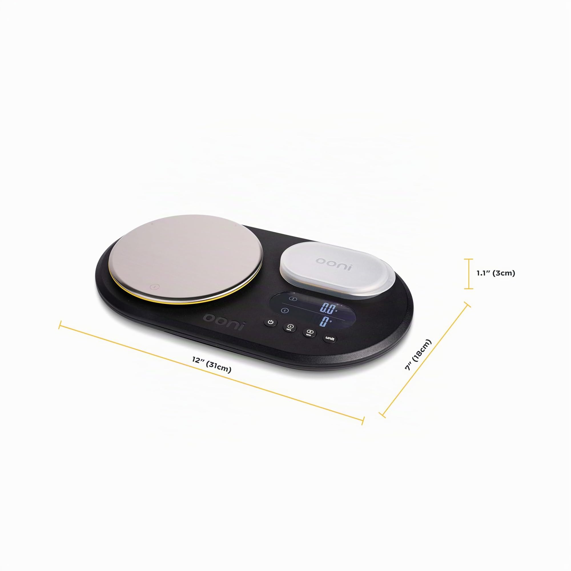 Ooni Balance numérique Dual Platform - Balance de précision - Balance de cuisine - Balance numérique avec deux plateformes - Accessoires Ooni
