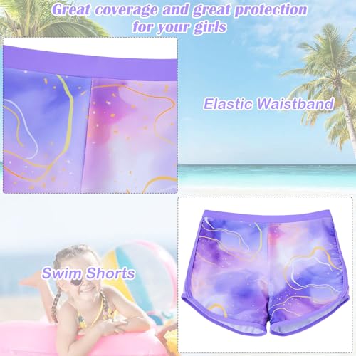 Image of TUONROAD Girls 2 Pieces Rash Guard Swimsuit Long Sleeve Tankini for 4-10 Years
