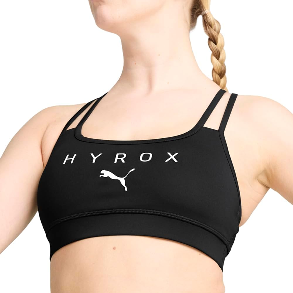 PUMA Womens X Hyrox Move Low Impact Strappy Sports Bra Casual Casual - Black