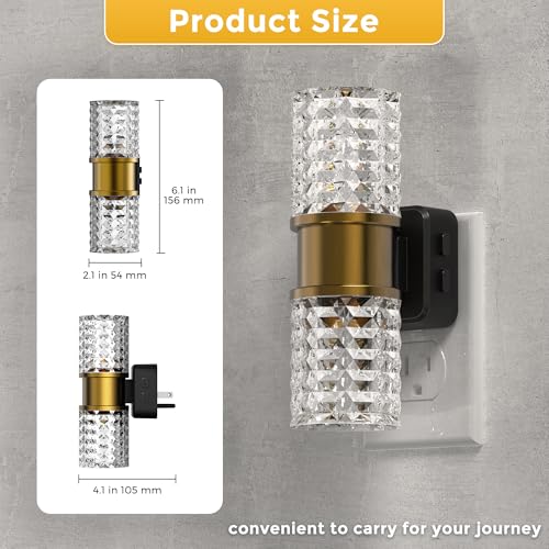 Image of L LOHAS LED Night Light, Night Lights Plug into Wall, 2 Pack 10-Color RGB Change Nightlights,10 /50 /100LM Adjustable Automatic Nightlights Plug in with Dusk to Dawn Sensor for Room Bathroom Hallway