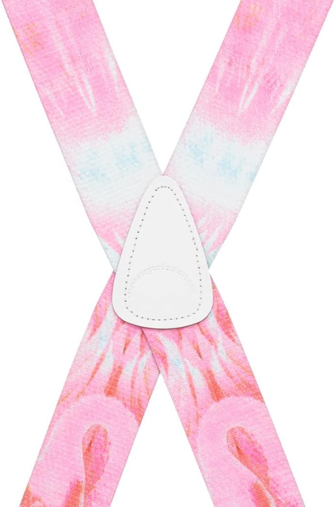 Suspender Store Novelty Flamingo Suspenders - 1.5-Inch Wide Elastic - X-Back - Clip - 3 Sizes - Image 3