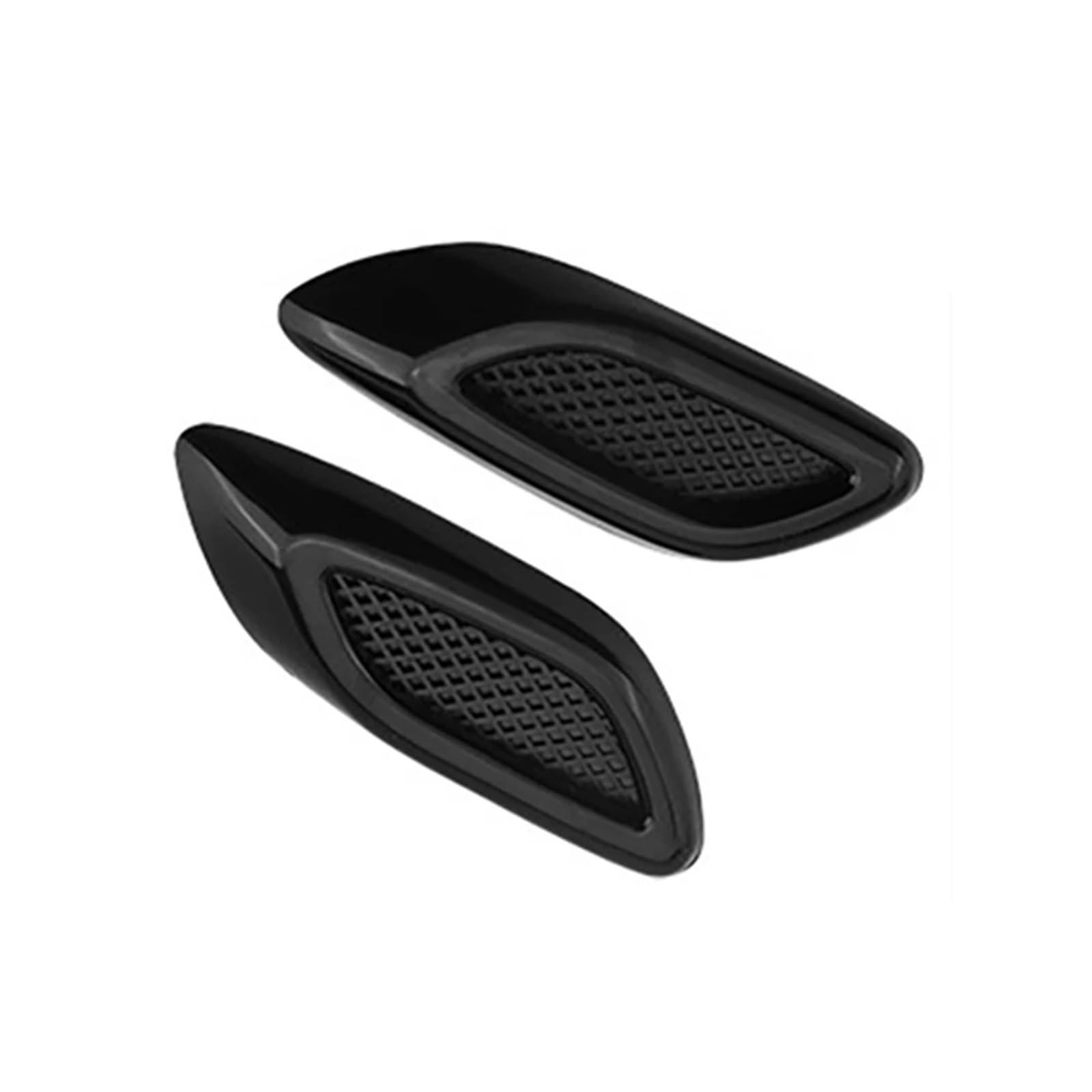 Prise d'air décorative pour capot Garniture garde-boue voiture, 2/6 pièces, couvercle capot universel d'admission décoratif, pare-chocs à flux d'air(2PCS-Black)