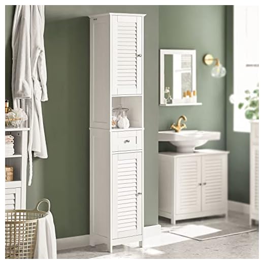 Haotian White Floor Standing Tall Bathroom Storage Cabinet with Shelves and Drawers,Linen Tower Bath Cabinet, Cabinet with Shelf,FRG236-W
