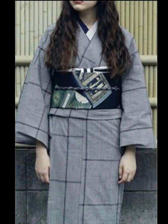 キモノバイナデシコ　兵児帯　チェック　茶 KIMONO by NADESHIKO＞2021年AW コレクションを発表 | 株式会社