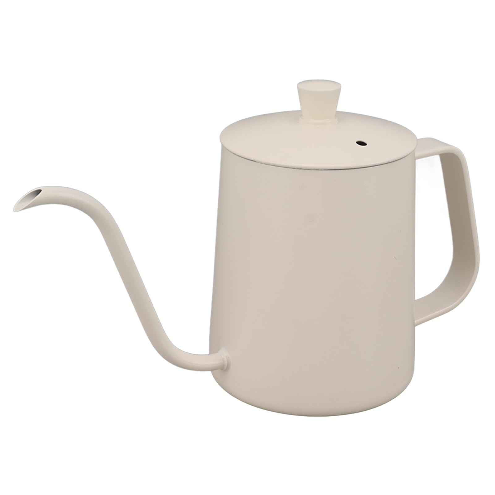 Stainless Steel Pour Over Kettle, Precisely Control Gooseneck Spout Drip Coffee with Hanging Ear Design for Coffee, Tea, Hot Drinks (White 600ml)
