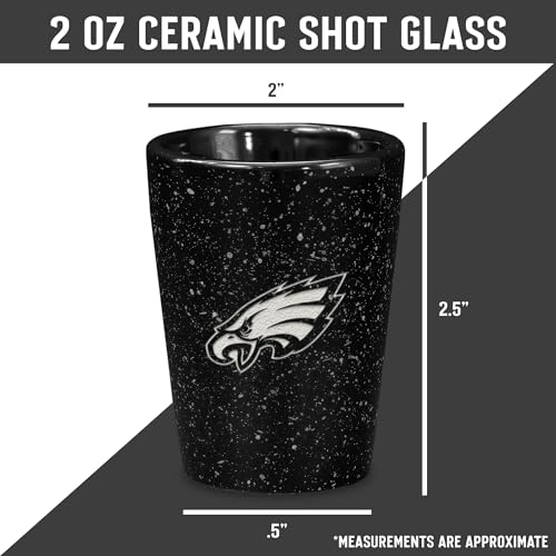 image for Rico Industries NFL Football Philadelphia Eagles 2oz Ceramic Shot Glas