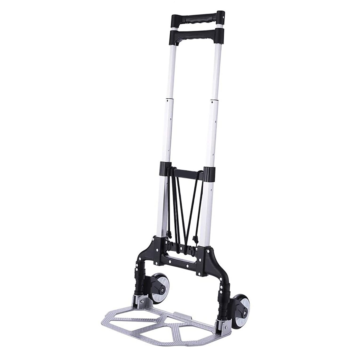 Walgreens Black Xample® 80Kg Heavy Duty Lightweight Folding Hand Sack Trolley Sack Truck Barrow Cart Trolley Industrial Warehouse Hand Truck, Sack Truck