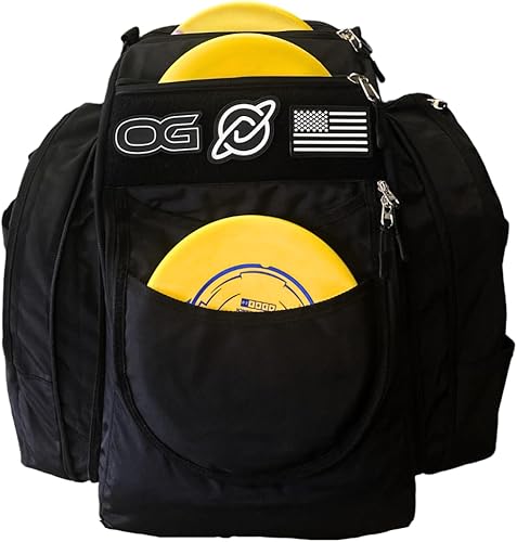 Discology Disc Golf OG V2 - Bolsa de golf con disco gris y negro capacidad de más de 26 discos bolsa de mochila de golf de disco de alta calidad