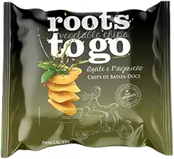 Roots to Go Chips de batata doce azeite e manjericao 22g