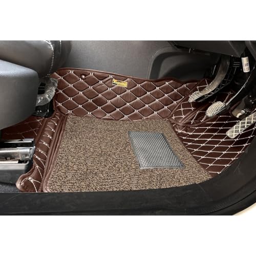 Image of Premium 7D Car Floor Mat for Tata Harrier EV | Coffee Beige