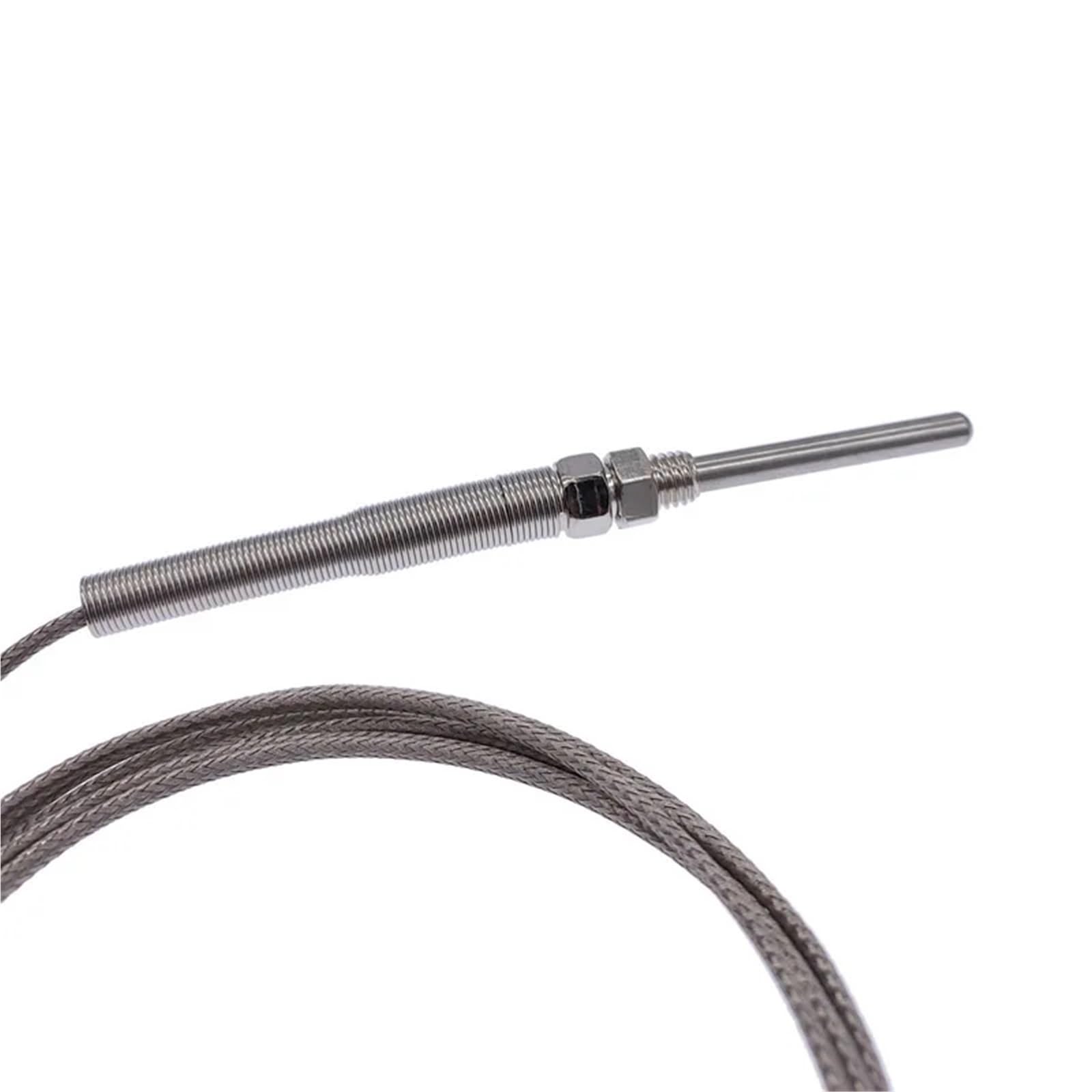 30 mm termocoppia tipo K, sonda in acciaio inox, 0-400 °C, sensore di temperatura, cavo 1/2/3/4/5 m, 1 pezzo (lunghezza 4 m)