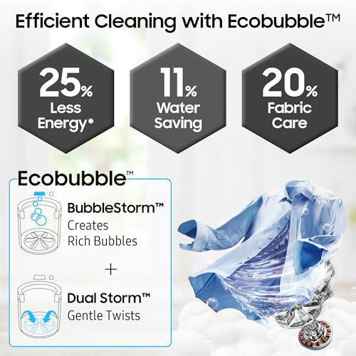 Image of Samsung 12 Kg, 5 Star, AI Wash, AI Energy Mode, Wi-Fi, Ecobubble, AI VRT+, Super Speed, Soft Closing Door, Digital Inverter, Fully-Automatic Top Load Washing Machine (WA80F12S5CTL, Deep Charcoal)