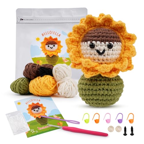 Ella crochet kit completo amigurumi starter set completo con tutorial video passo-passo regalo