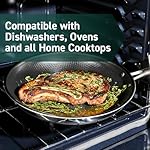 HexClad Hybrid Nonstick 6-Piece Fry Pan Set, 8, 10, and 12-Inch Frying Pans with Tempered Glass Lids, Stay-Cool Handles, Dishwasher-Friendly, Induction Ready, Compatible with All Cooktops - Image 5