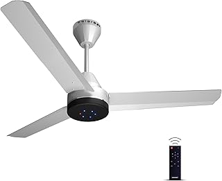 Colorbot Stella BLDC Ceiling Fans 1200mm | BEE 5 Star Rated 370 RPM | Savings up to 65% | Remote Control (Boost, Timer, LED, Reverse Mode) | 4 Years Warranty (Arctic White)
