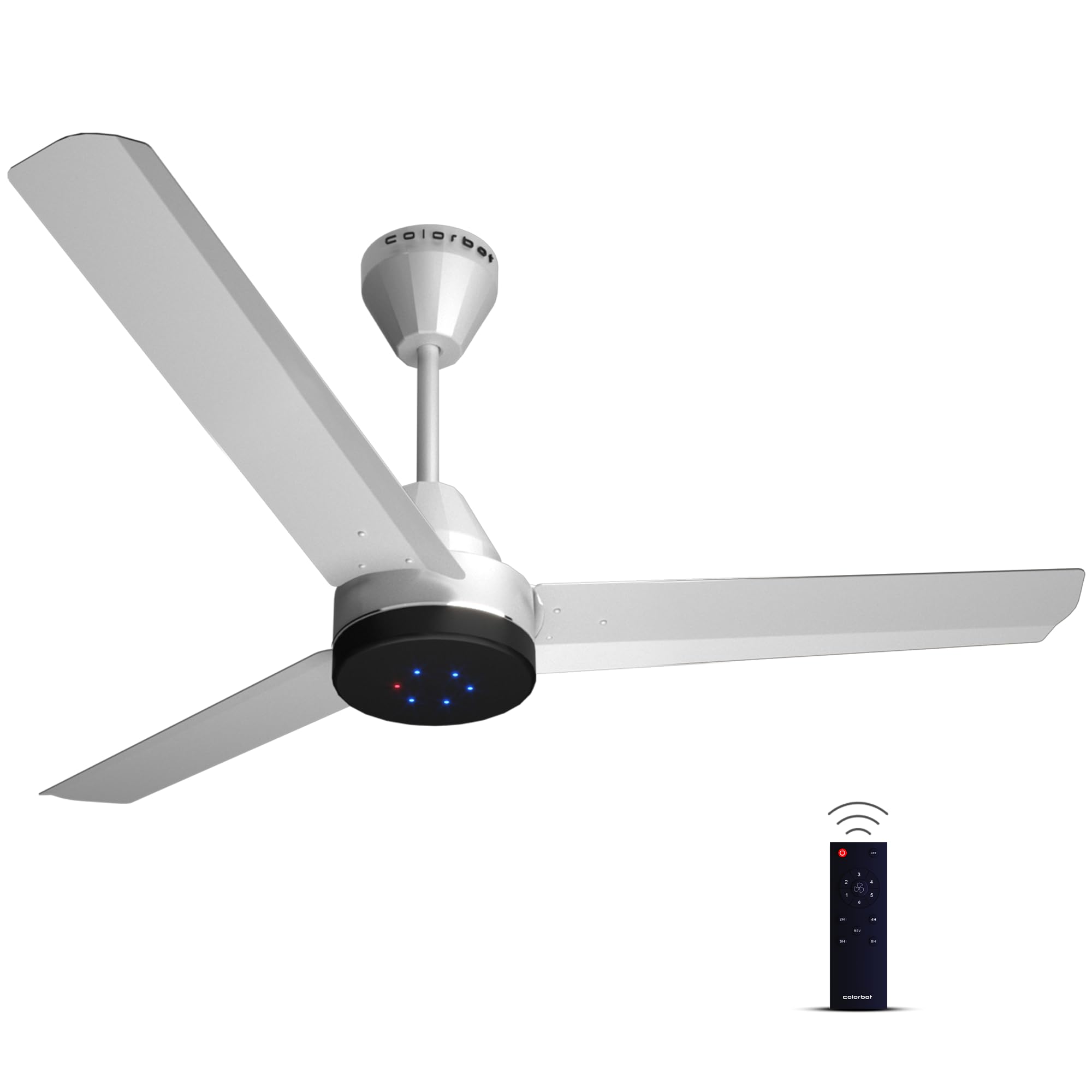 Colorbot Stella 1200 mm BEE 5 Star Rated BLDC Ceiling Fans with Remote Control | High Speed | Power Saver | 100% Copper Winding | Reverse Mode | 2+2 Year Warranty (Arctic white)