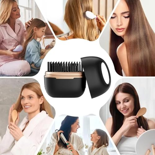 Brosse de lissage rechargeable avec chauffage rapide et compact