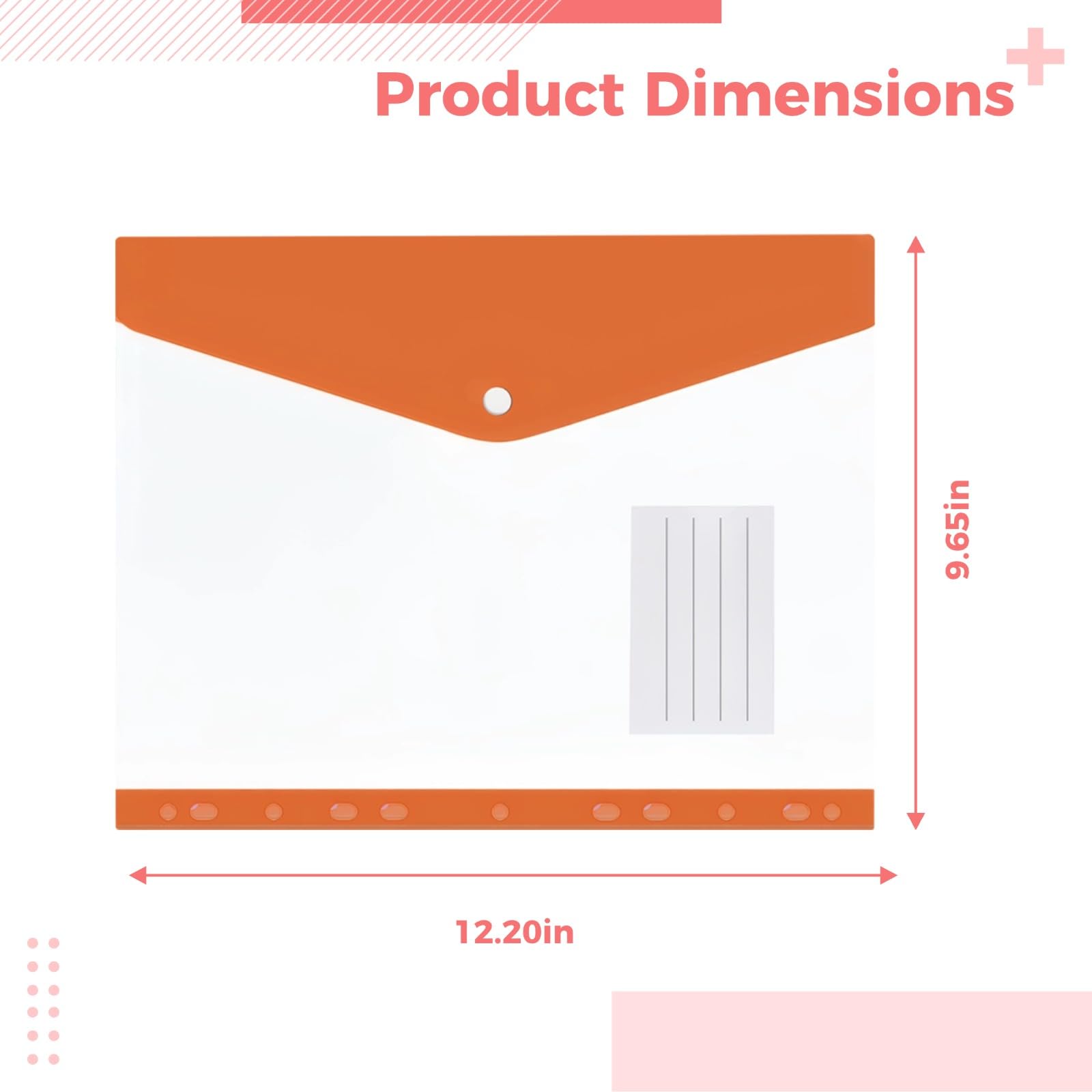 2 buste portadocumenti A4 in plastica trasparente con bottone a pressione, grandi scomparti, multicolori, espandibili, con scomparto per biglietti da visita