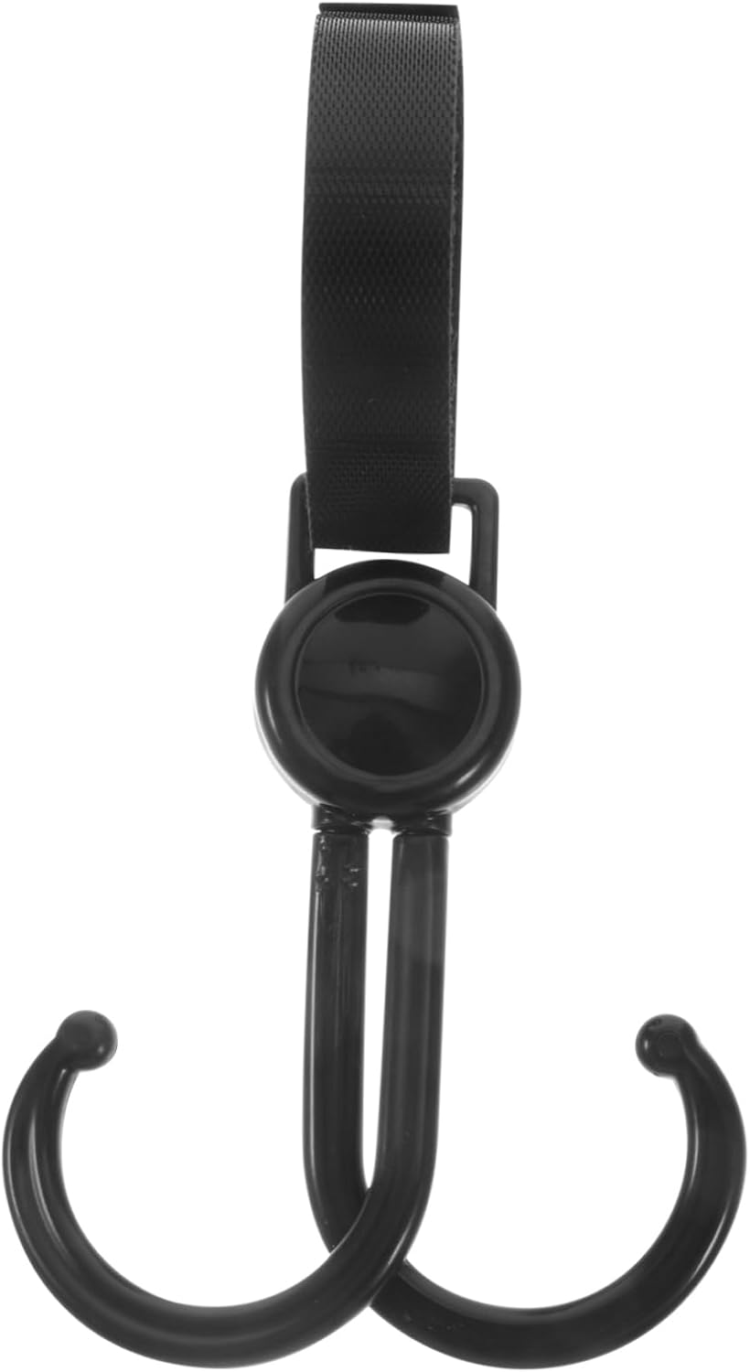 Cabilock 4pcs Multi-Functional Stroller Hook for Shopping Bags Lightweight Double Easy Install and Remove for Diaper Bags Material