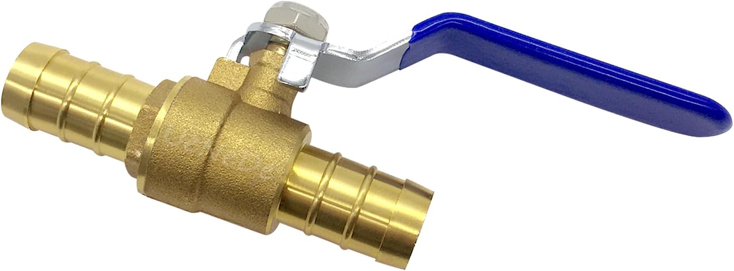 Uenede 3/4 Inch PEX Brass Ball Valve, 2PCS | LF Brass PEX-B Full Port Shut Off Valve, Pipe Crimp Fitting