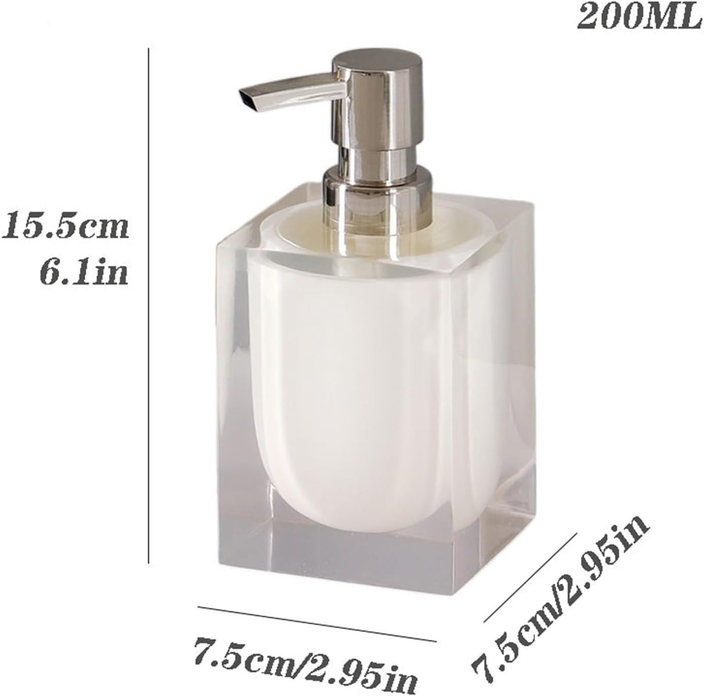 Kitchen Soap Dispenser 200ML Simple Press Bottle Hotel Bathroom Bathroom Shower Gel Shampoo Split Bottle Soap Dispenser Set Bathroom Soap Dispenser(B)