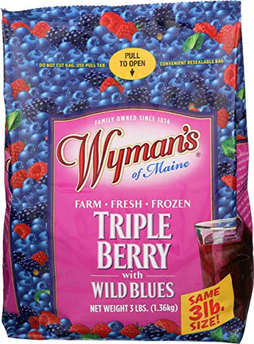 Wymans Triple Berry, 3 lb (Pack of 1) - Wild Blueberries, Blackberries & Raspberries