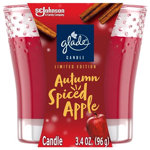 Glade Candle Jar, Air Freshener, Autumn Spiced Apple, 3.4 Oz