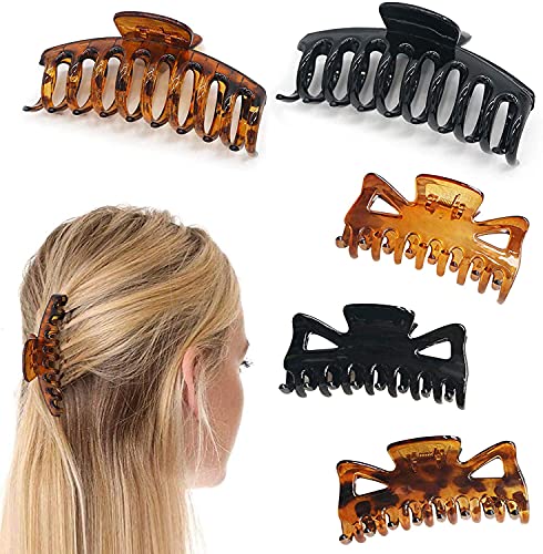 Qveetry 7 Pezzi Pinze Per Capelli In Metallo, Grande Mollettone