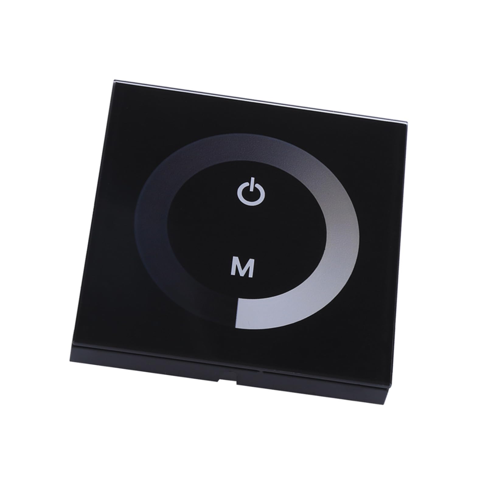 Dimmer a parete con pannello touch monocolore, controller per strisce luminose a LED DC 12V‑24V, canale singolo con luminosità regolabile su 10 livelli, per strisce LED (Nera)