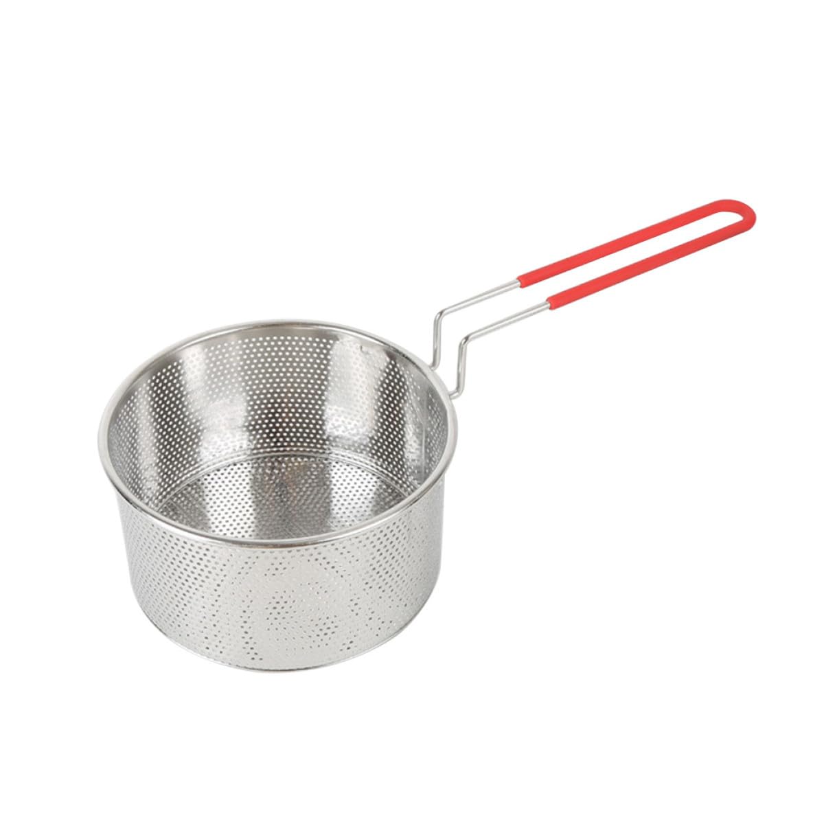 MAGICLULU Colador de Acero Inoxidable 304 de 18cm, Cuchara Coladora Agujeros Finos, Resistente al Calor, para Frituras y Pasta, Uso Doméstico y Profesional, Utensilio de Cocina Esencial