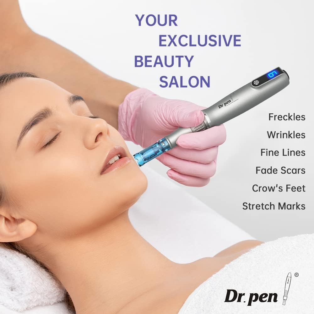 Dr.Pen M8S Microneedling Pen Wireless Micro Needling Devices Skin Care Tool Kit with 12 pin 18 pin 24 pin 36 pin Nano Round 25PCS Cartridges